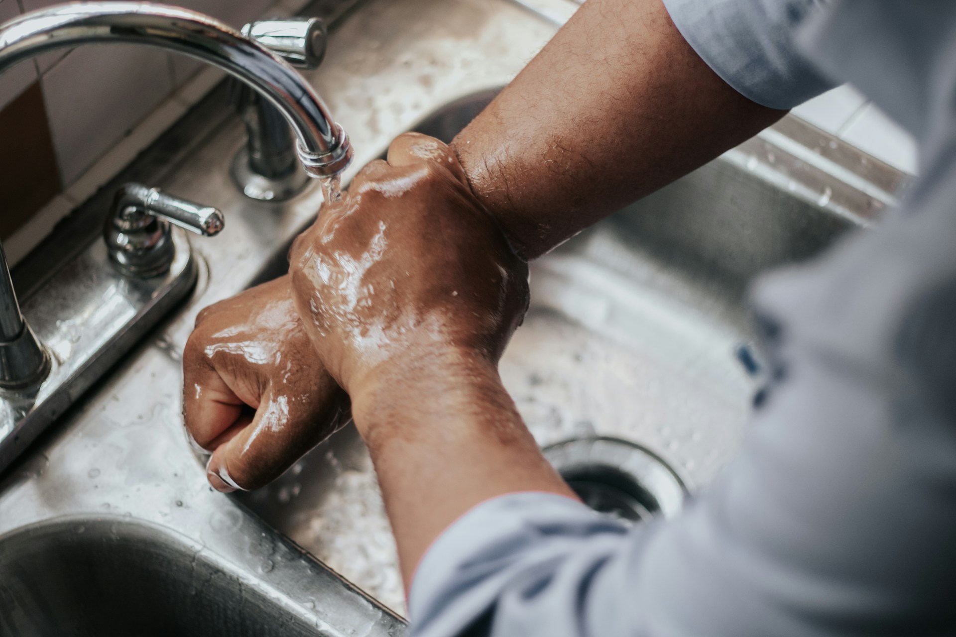 washing hands